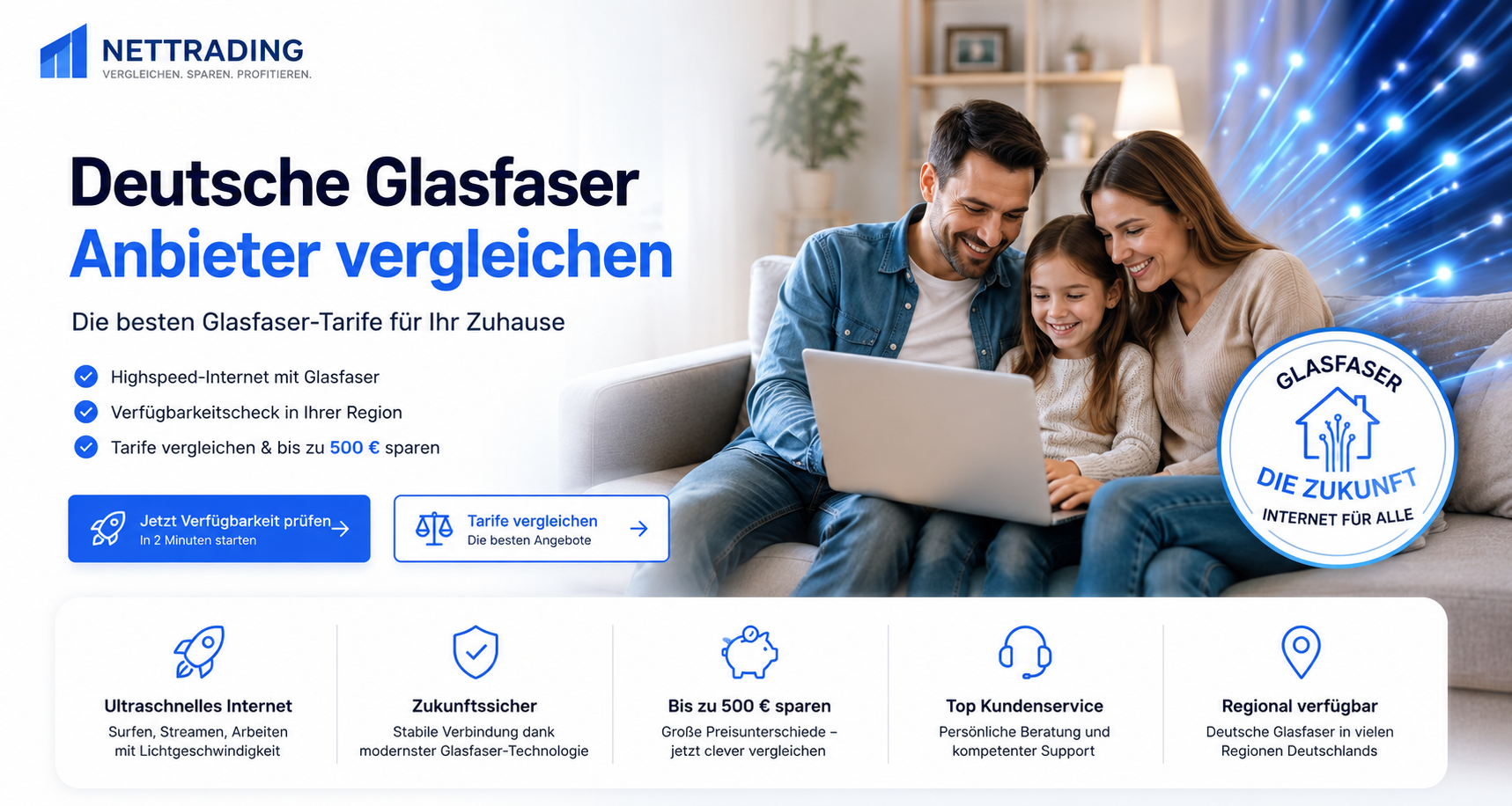 Deutsche Glasfaser Anbieter Vergleich – Glasfaser Internet Tarife