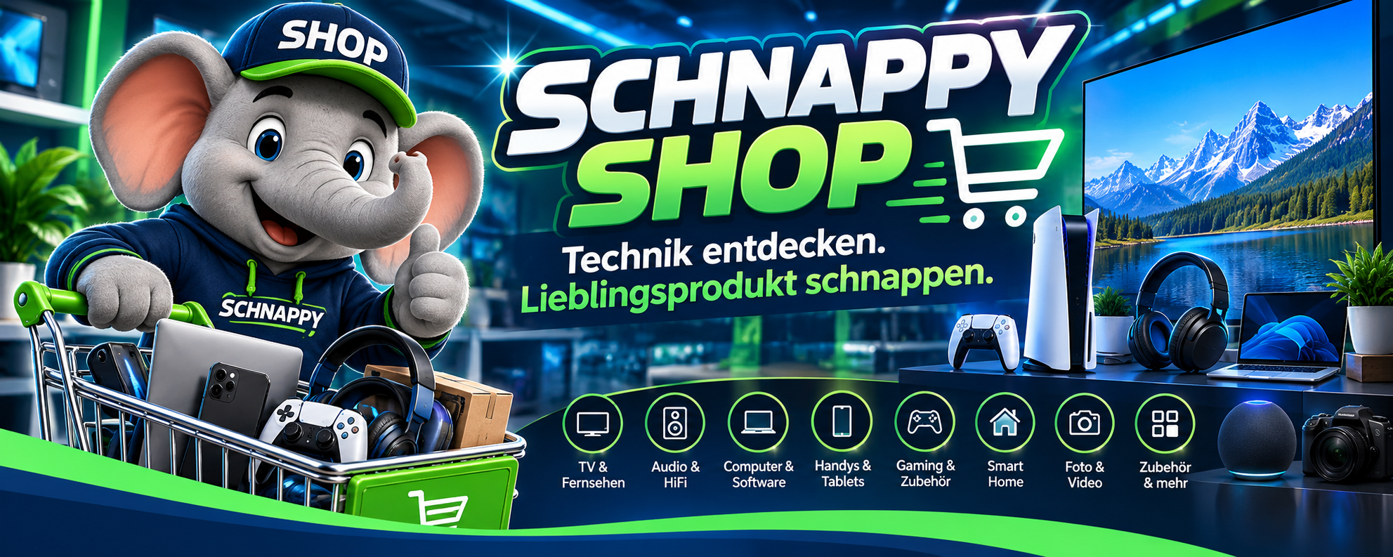 Schnappy Shop – TV, Audio, Computer, Handys, Gaming, Smart Home, Foto und Technik-Zubehör
